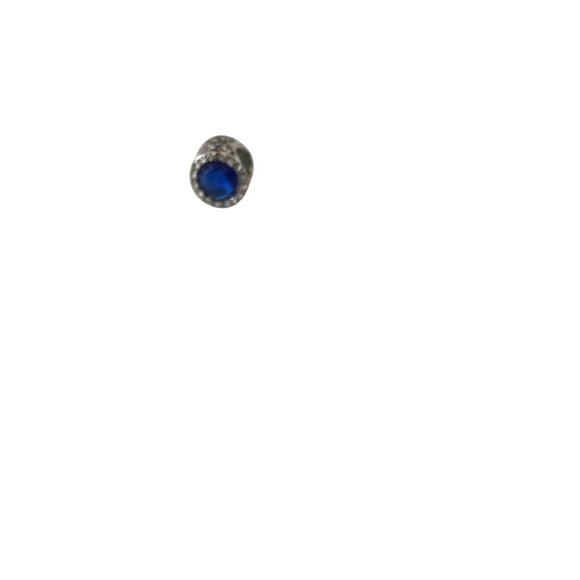 European‎ Silver Plated Charm Bead With Blue Crystal Accent Jewelry - Picture 3 of 4